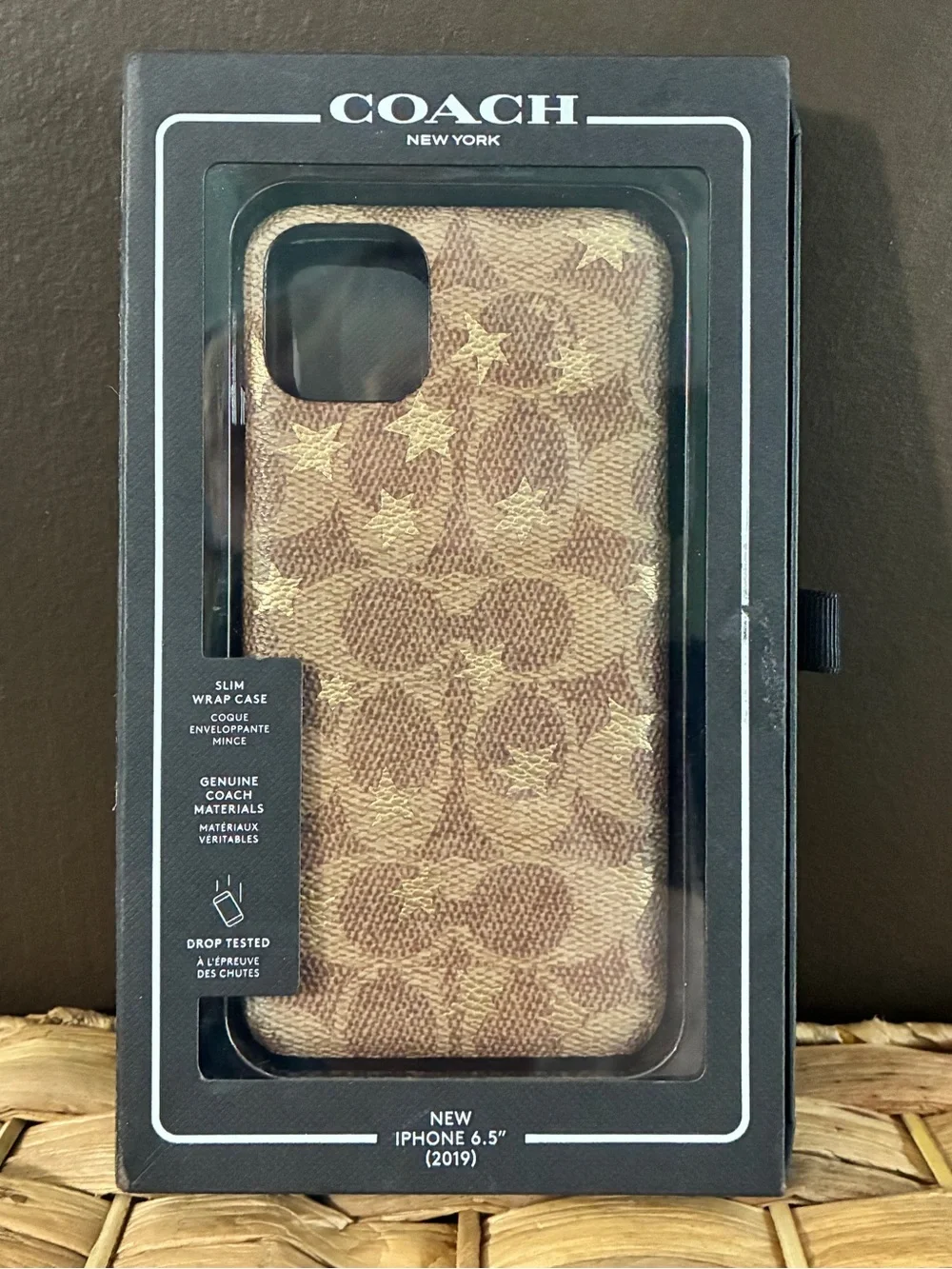 Coach Signature C Gold Stars iPhone 11 Pro Max Case NIB